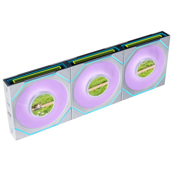 Lian Li UNI FAN SL-INF LCD FLEX 120mm Reverse Blade 3-Pack – White