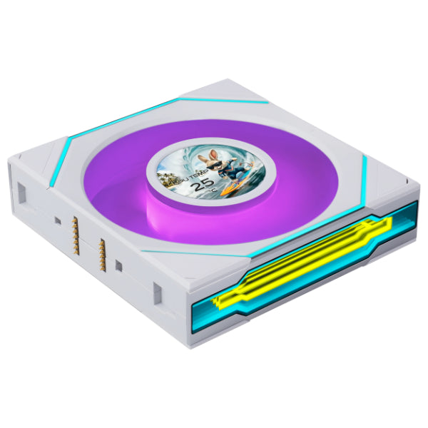 Lian Li UNI FAN SL-INF LCD FLEX 120mm Reverse Blade Single Fan – White