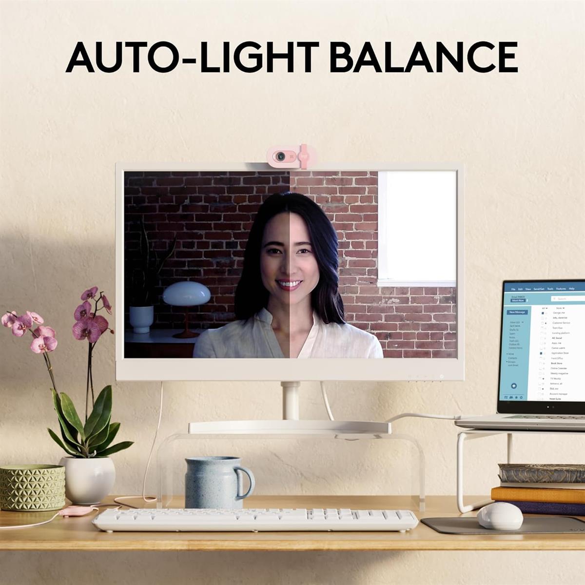 Logitech Brio 100 Full HD 1080p Webcam - Pink - PakByte Computers  