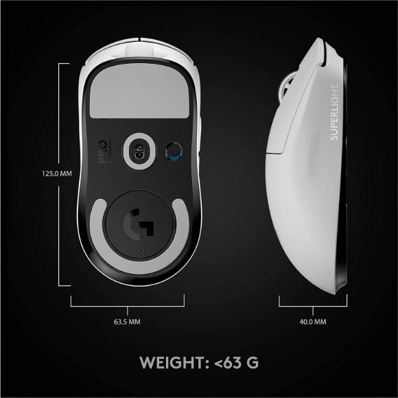 Logitech G PRO X Superlight Wireless Gaming Mouse - White - PakByte Computers 