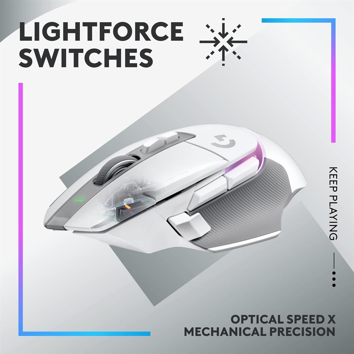 Logitech G502 X Plus Lightspeed RGB Wireless Gaming Mouse - White - PakByte Computers  