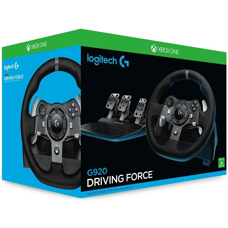 Logitech G920 Driving Force Racing Wheel | Pedals for XBOX One / PC - PakByte Computers  