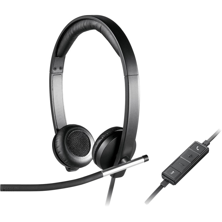 Logitech H650E USB Stereo Headset - Enterprise-Grade Audio Quality - Designed and Certified for Business - 981-000545 - PakByte  