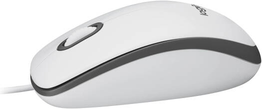 Logitech M100 Optical USB Corded Mouse – White