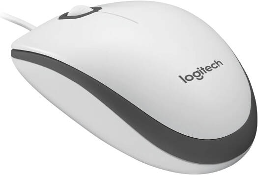 Logitech M100 Optical USB Corded Mouse – White