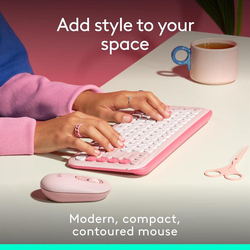 Logitech Roxo Mouse Logitech POP Wireless Mouse - Rose
