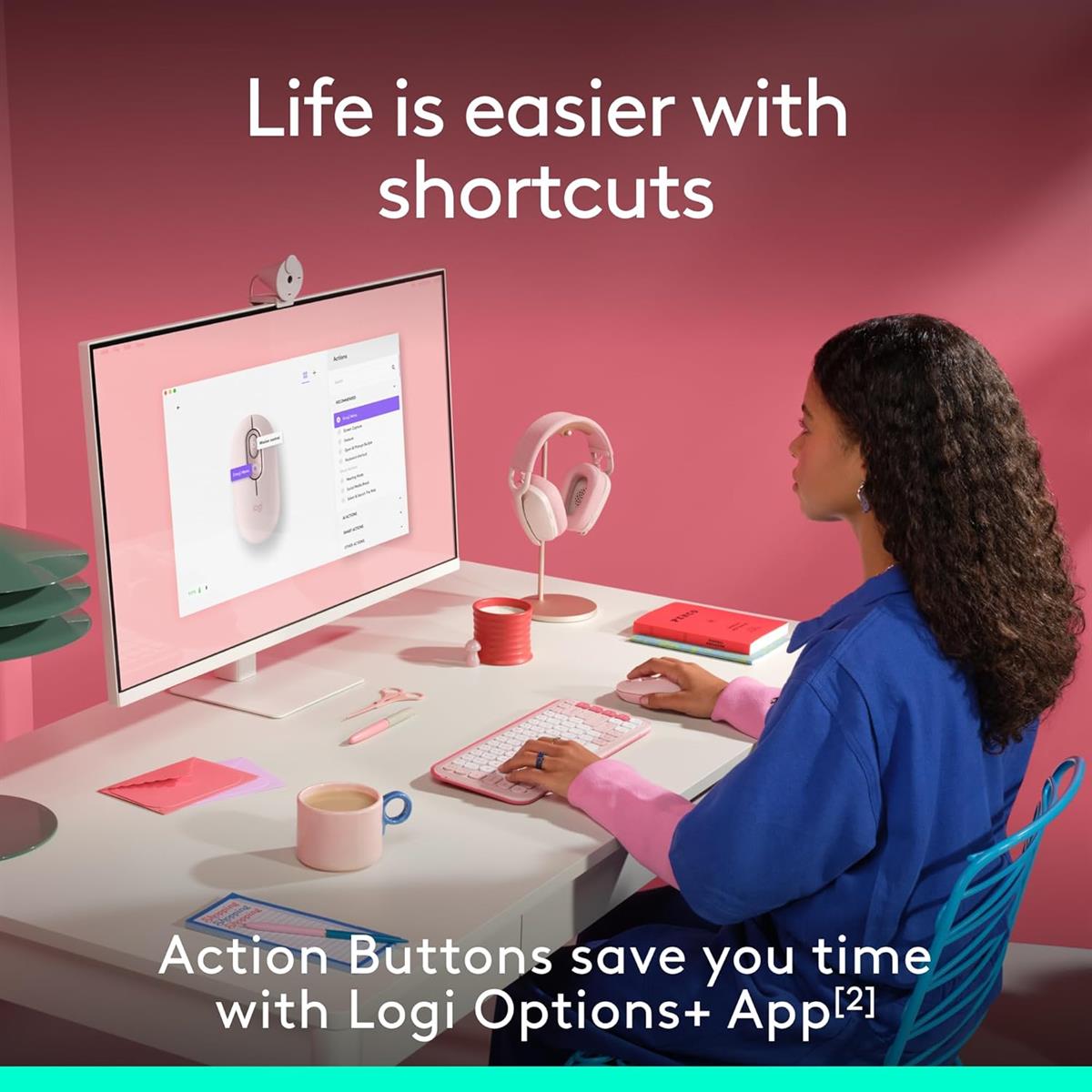 Logitech POP Wireless Mouse - Rose - PakByte Computers  