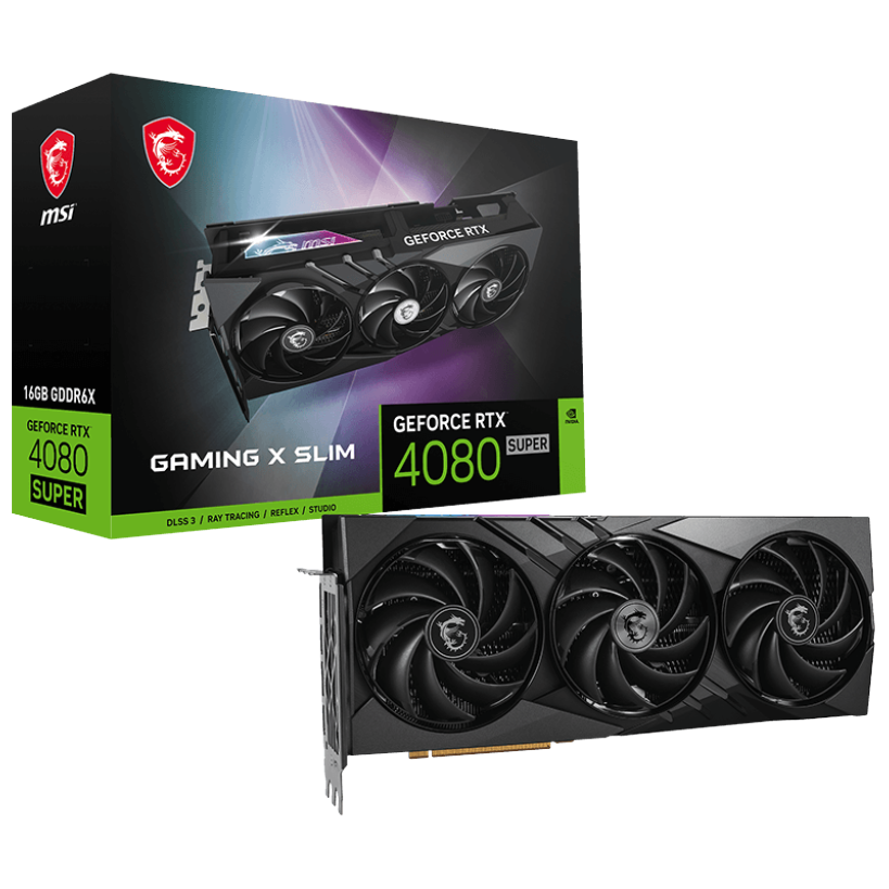 MSI GeForce RTX 4080 Super 16GB Gaming X Slim Graphics Card