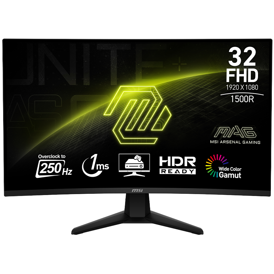 MSI MAG 32C6X - 250Hz 1080p FHD VA 32" Curved Gaming Monitor