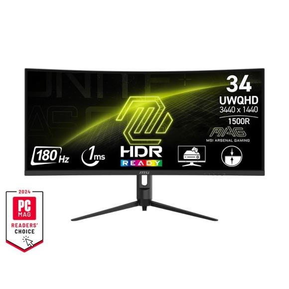 MSI MAG 342CQR E2 180Hz 1440p UWQHD VA 34" Curved Gaming Monitor