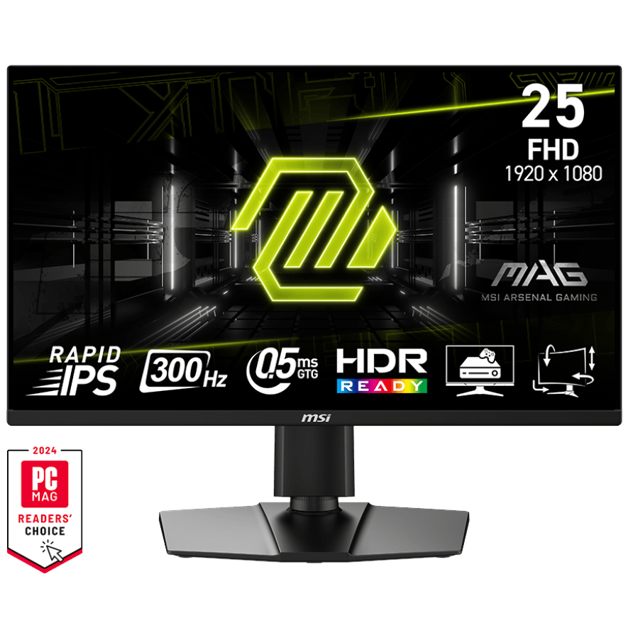 MSI MAG 255PXF Gaming Monitor, 24.5″ Rapid IPS 300Hz - Black
