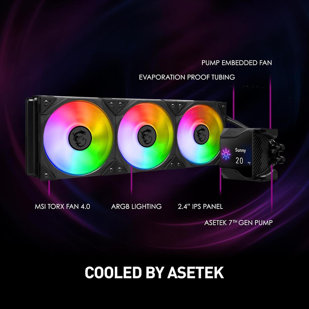 MSI MPG CoreLiquid D360 ARGB AIO 360mm Liquid CPU Cooler - PakByte  