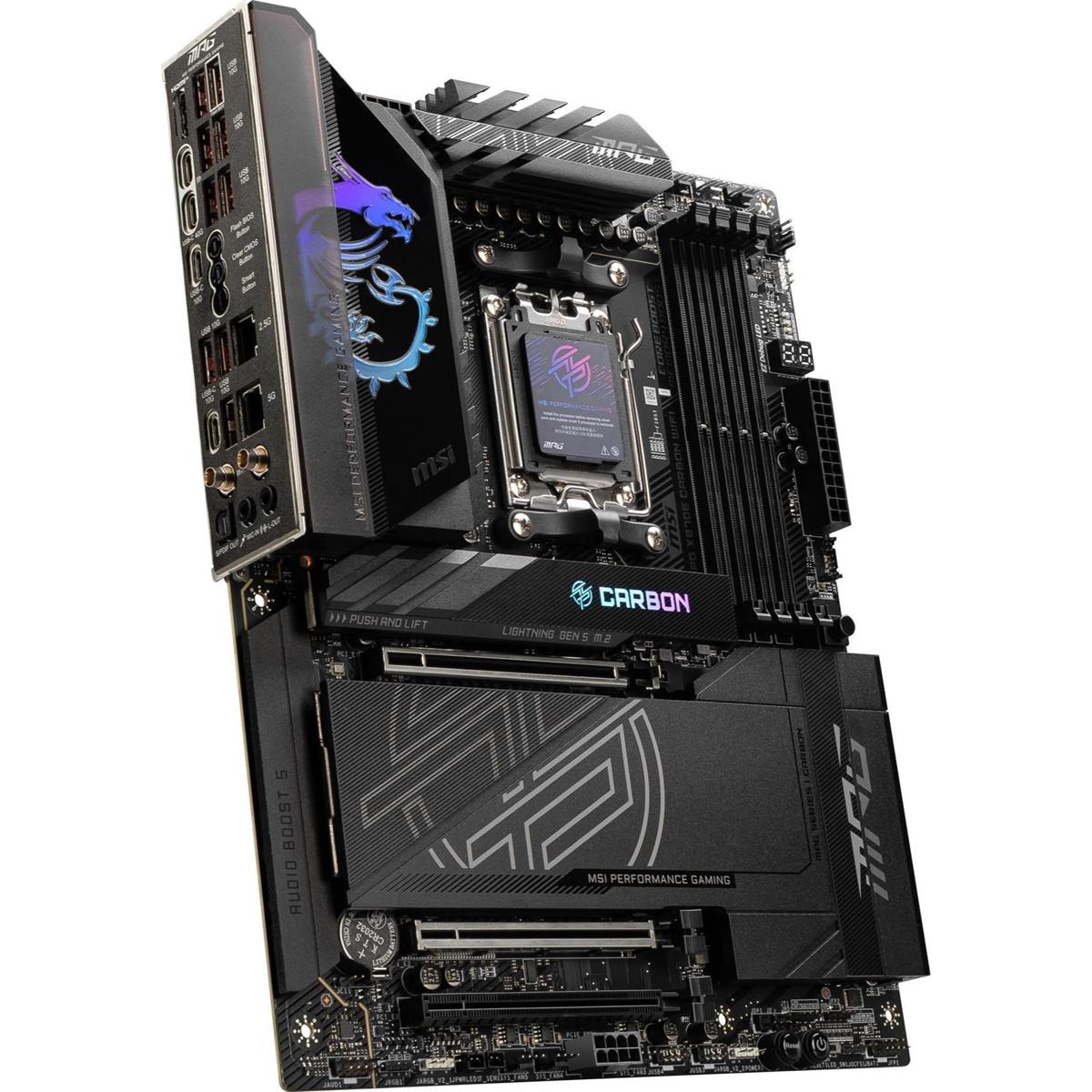 MSI MPG X870E Carbon Wifi DDR5 AMD AM5 ATX Motherboard - PakByte  