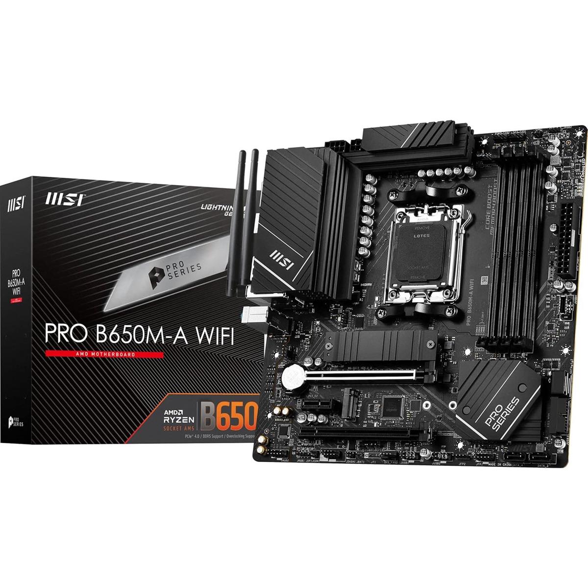 MSI Pro B650M-A Wifi DDR5 AMD AM5 microATX Motherboard - PakByte  