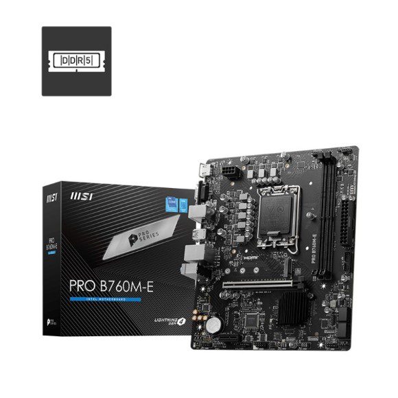 MSI Pro B760M-E DDR4 Intel 12/13th Gen Motherboard