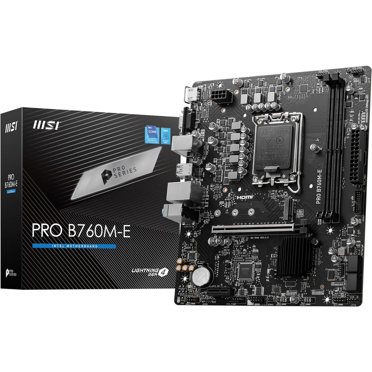MSI Pro B760M-E DDR5 Intel 12/13/14th Gen Motherboard