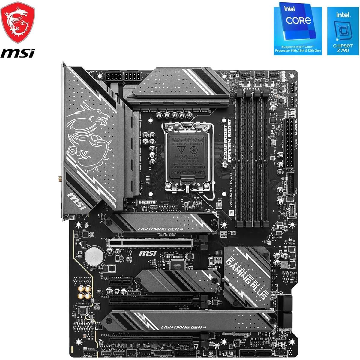 MSI Z790 Gaming Plus Wifi DDR5 Intel 12/13/14th Gen ATX Motherboard - PakByte Computers  