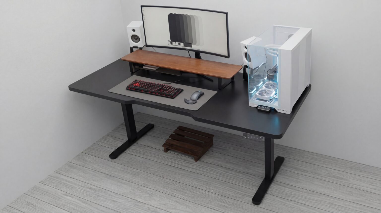 MXG DMD-01 Dual‑Motor 6ft×2.5ft - 1.5 Inches Thick Motorized Sit‑Stand Desk - Matte Black