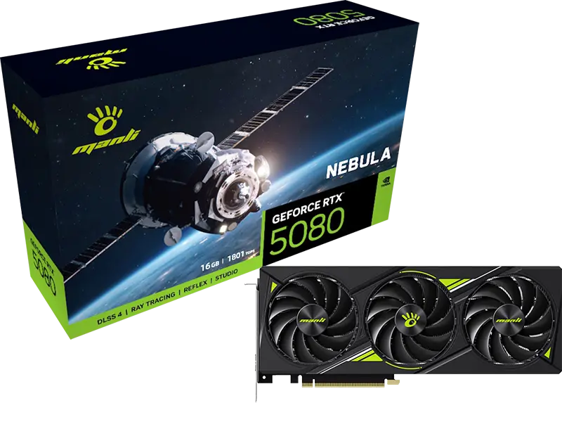 Manli Nebula GeForce RTX 5080 16GB GDDR7 Graphic Card