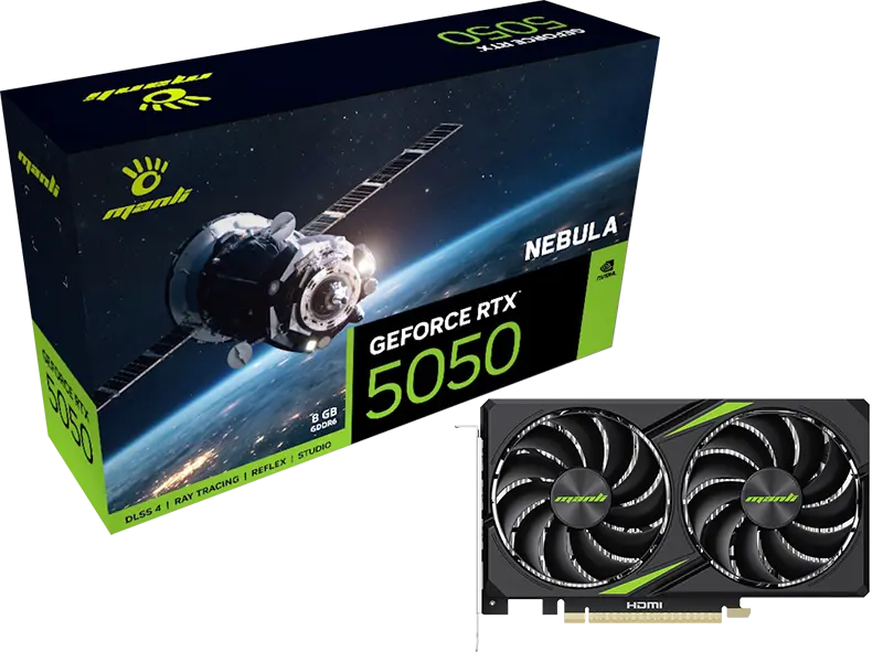Manli Nebula GeForce RTX 5050 8GB GDDR6 Graphic Card