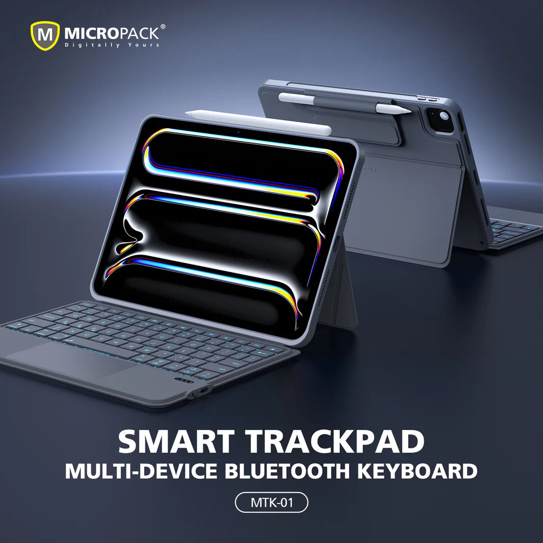 Micropack Bluetooth Keyboard with Touchpad & Detachable Case for iPad – MTK-01