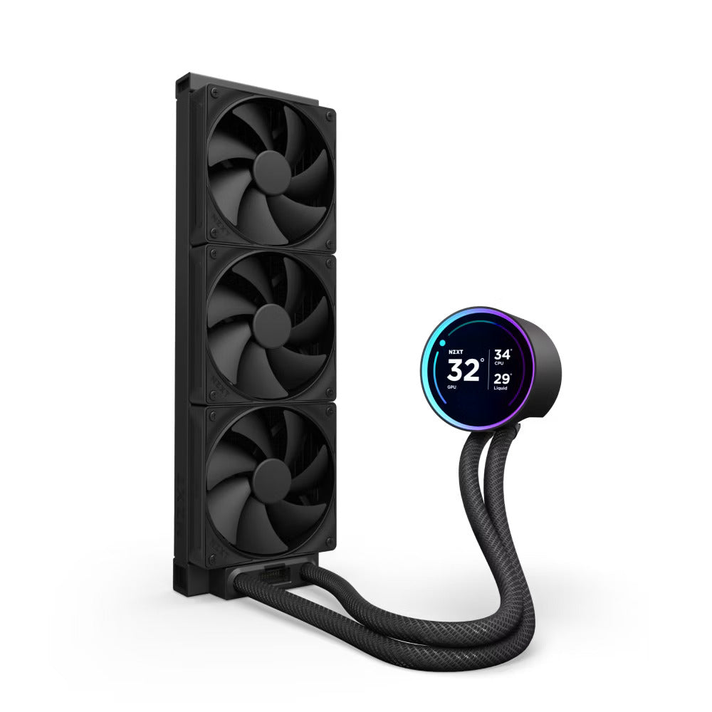 NZXT Kraken Elite 360mm Liquid CPU Cooler - Black - PakByte  