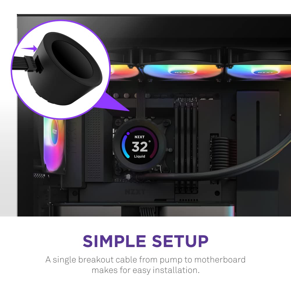 NZXT Kraken Elite RGB 360 - RL-KR36E-B1 - 360mm AIO CPU Liquid Cooler - Black - PakByte  