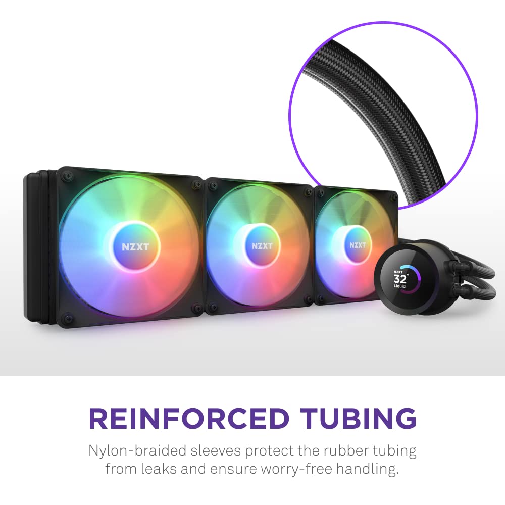 NZXT Kraken Elite RGB 360 - RL-KR36E-B1 - 360mm AIO CPU Liquid Cooler - Black - PakByte  