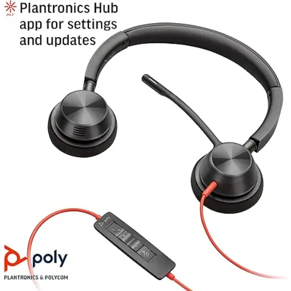 Plantronics C3320 Blackwire USB-C Heasdset - Black - PakByte Computers 