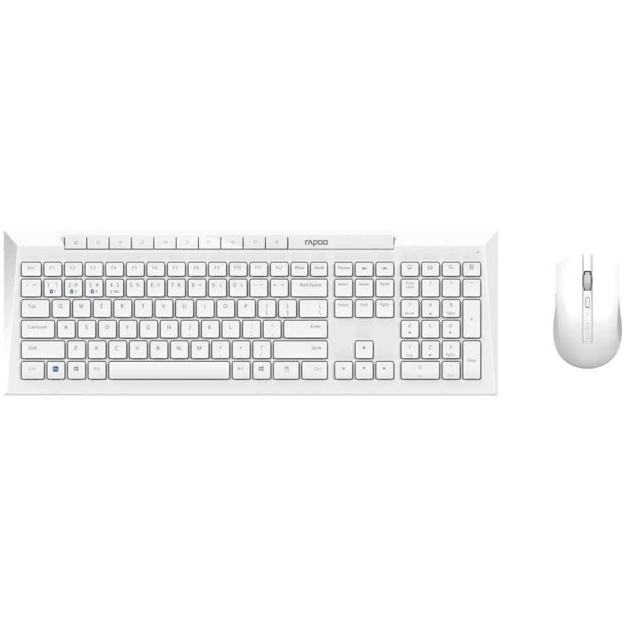 Rapoo 8210M Multi-mode Wireless Keyboard Mouse – White