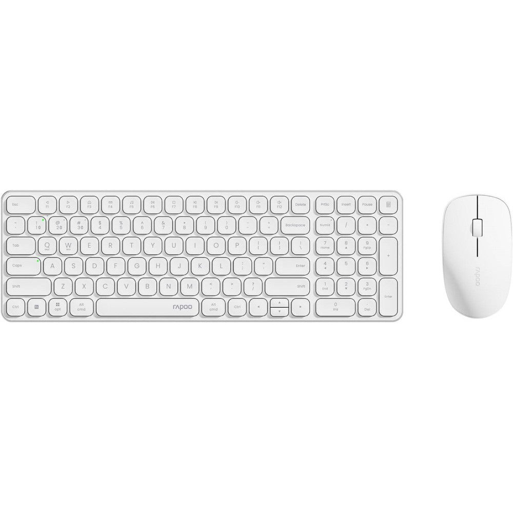 Rapoo 9320M Bluetooth Wireless Multi-Mode Keyboard Mouse Combo – White