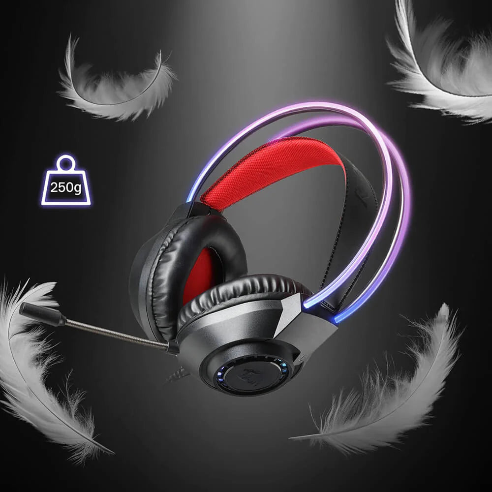 Redragon H231 Scream Wired Gaming Headset, Stereo Surround Sound, 40mm Drivers, Leather Foam Ear Pads, Noise-canceling Microphone, Multi-Platforms Headphone, Works with PC/PS4/5/NS/Xbox-one, Black - PakByte  