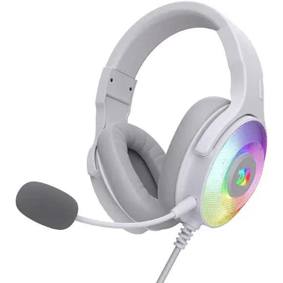Redragon H350W PANDORA 2 RGB USB Gaming Headset - White - PakByte Computers 