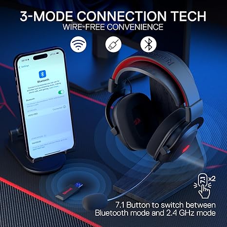 Redragon H510 PRO 3-Mode RGB Gaming Headset - PakByte Computers  