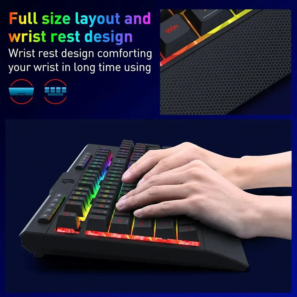 Redragon K525 SHIVA PRO Wireless Anti-Ghosting Membrane Gaming Keyboard - PakByte Computers  
