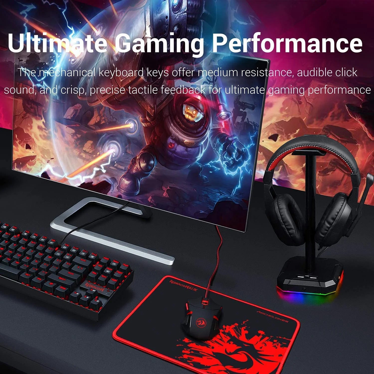 Redragon K552-BB Combo Set (4 in 1) - PakByte Computers  