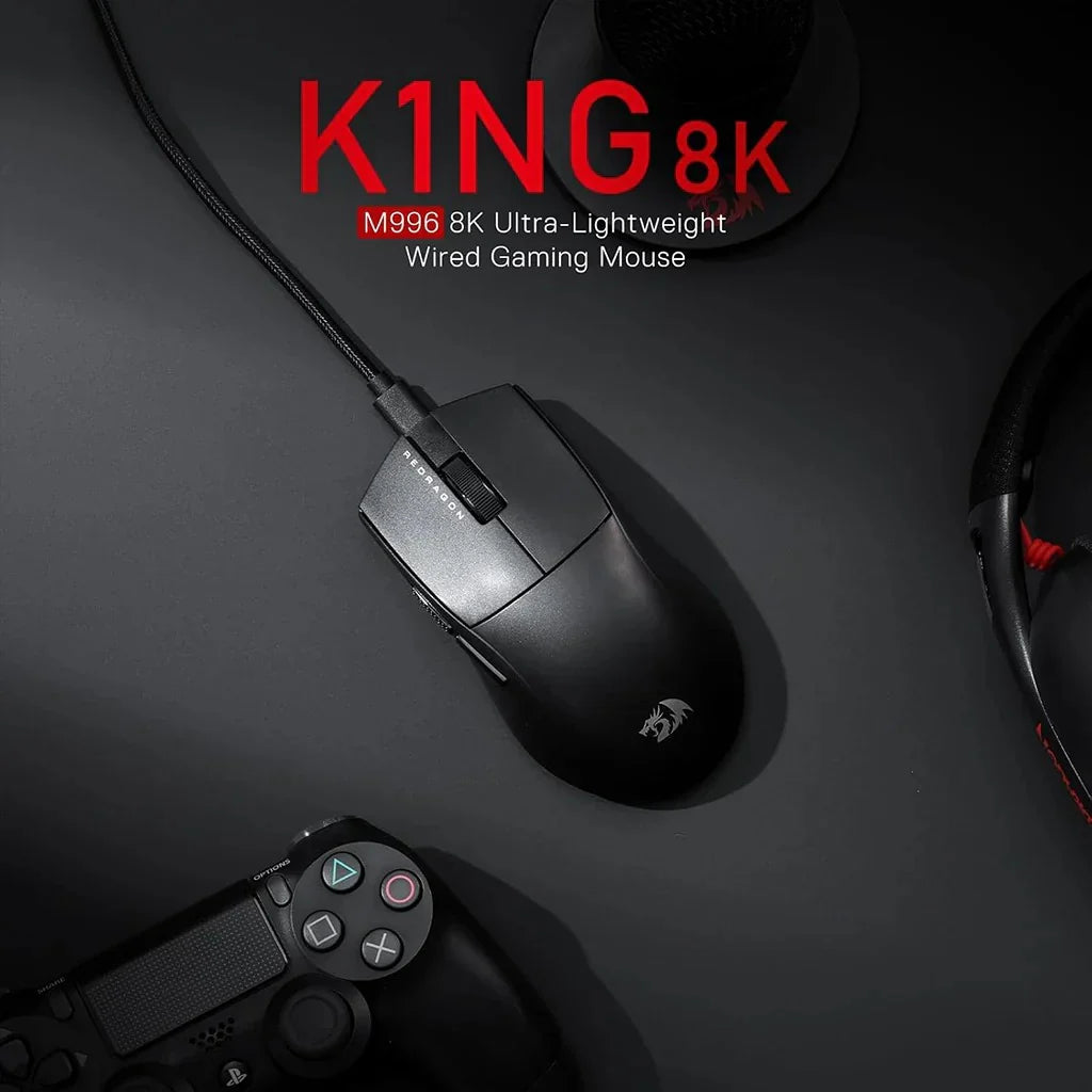 Redragon M996 K1NG 8K Hz Ultra-Light 42g Wired Gaming Mouse - PakByte Computers  