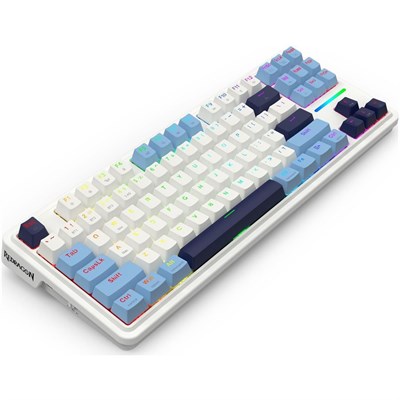 Redragon K728WBB-RGB-PRO Antonium PRO TKL Mechanical Gaming Keyboard, 87 Keys, Leopard L Switches, Wireless and Wired, RGB Backlight - White