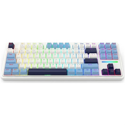 Redragon K728WBB-RGB-PRO Antonium PRO TKL Mechanical Gaming Keyboard, 87 Keys, Leopard L Switches, Wireless and Wired, RGB Backlight - White