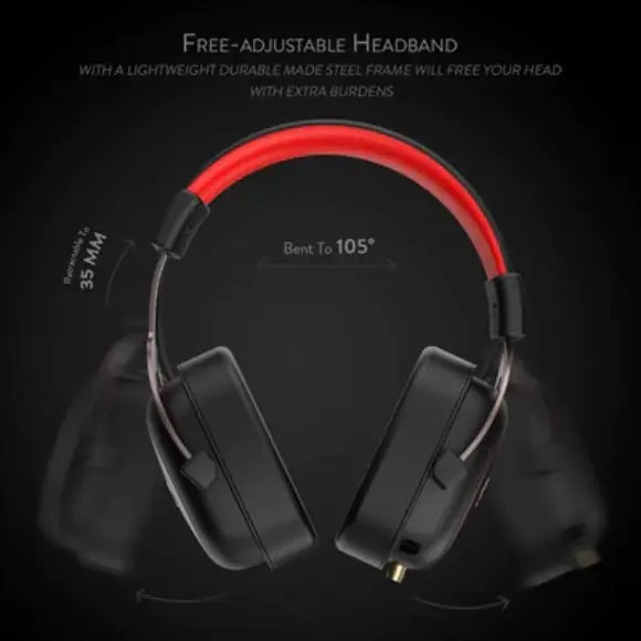 Redragon H510-1 ZEUS 2 Wired Gaming Headset - Black - PakByte Computers 