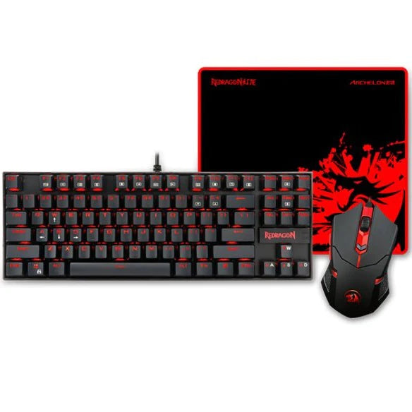 REDRAGON K552-BA-2 Keyboard, M601 Mouse, P001 XL Mousepad COMBO SET (3 IN 1) - PakByte Computers 