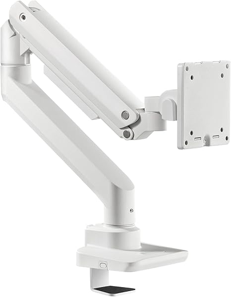 SilverStone Technology ARM14W Single Monitor Arm - White - PakByte Computers  