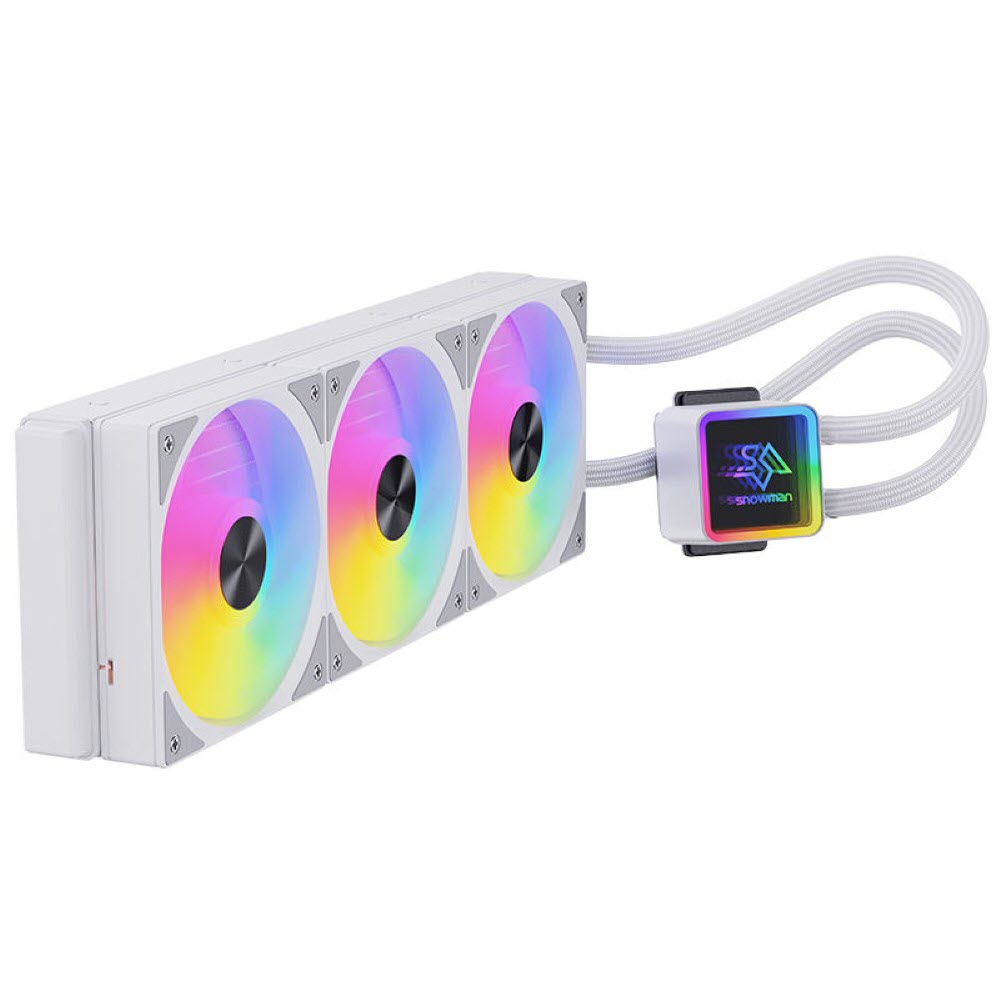 Snowman KS360 ARGB 360mm AIO Liquid CPU Cooler - White