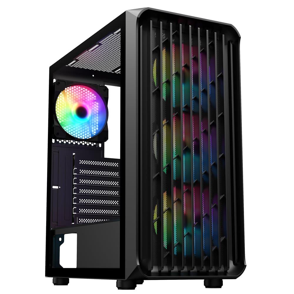 Sama 205A ATX 4x ARGB Fans Pre-Installed- Black - PakByte  