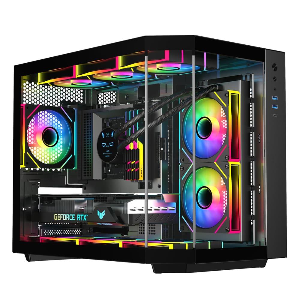 Sama Neview 2771 3x ARGB Fans Pre-Installed M-ATX Computer Case - Black
