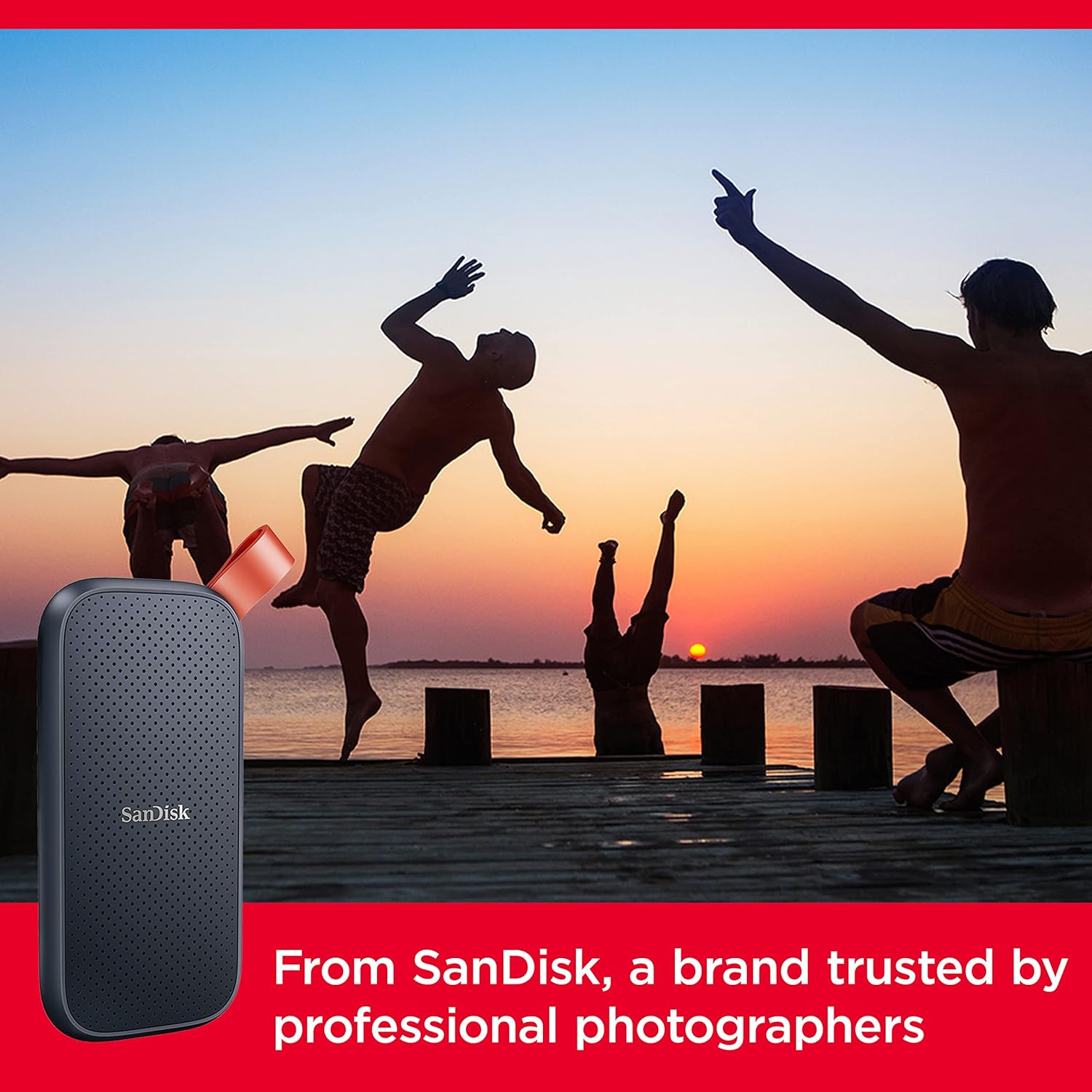 SanDisk 1TB Portable SSD - Up to 800MB/s, USB-C, USB 3.2 Gen 2, Updated Firmware - External Solid State Drive - PakByte  