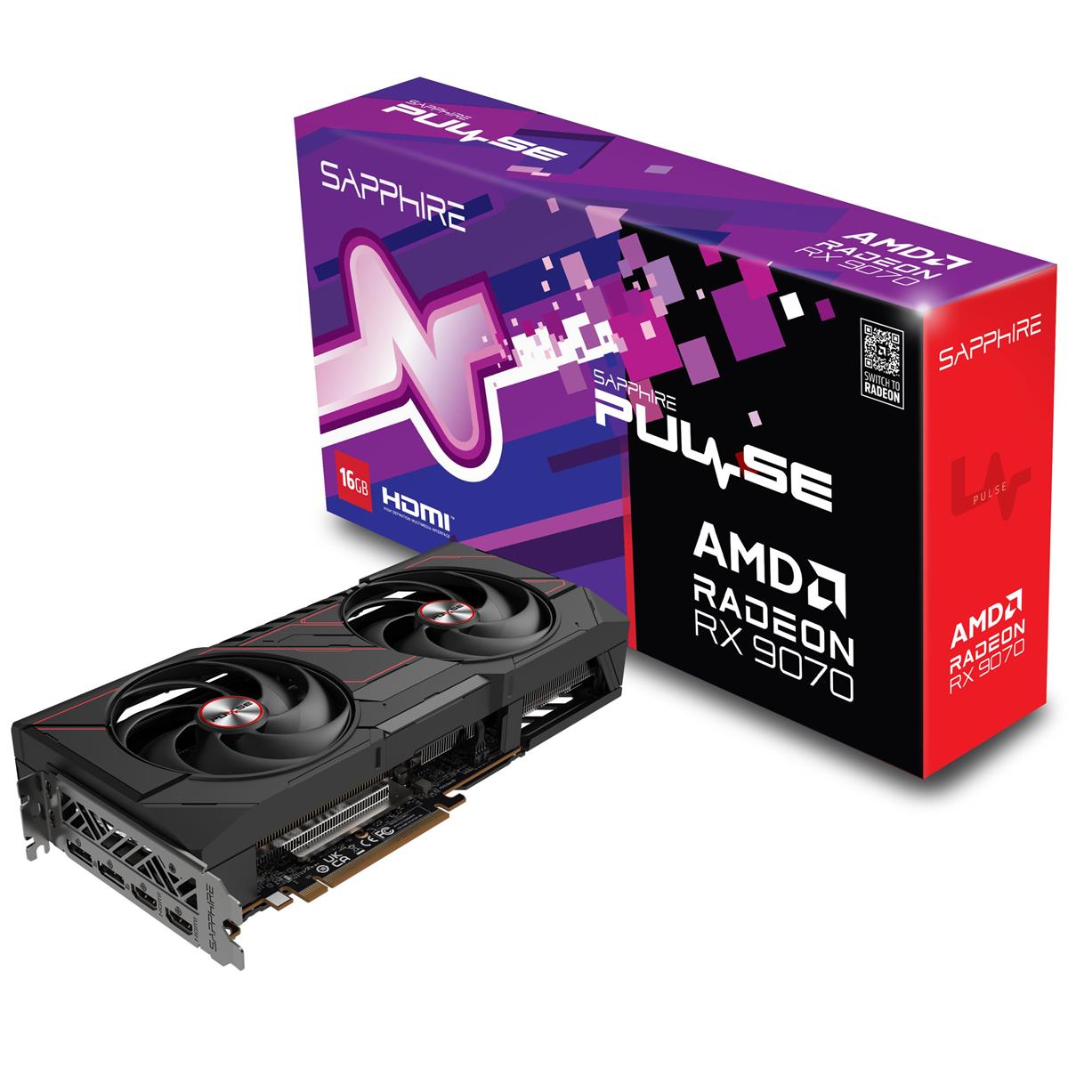 Sapphire Pulse AMD Radeon RX 9070 16GB GDDR6 Graphics Card
