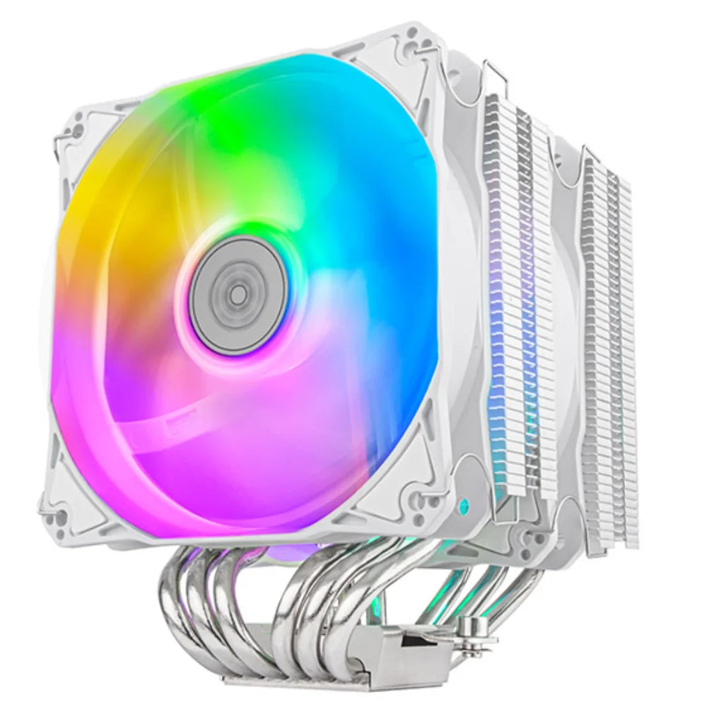 SilverStone SST-HYD120W-ARGB-V2 Hydrogon D120 White ARGB Dual Tower CPU Cooler With 6 Heat-pipes and Dual 120mm ARGB Fans - PakByte  