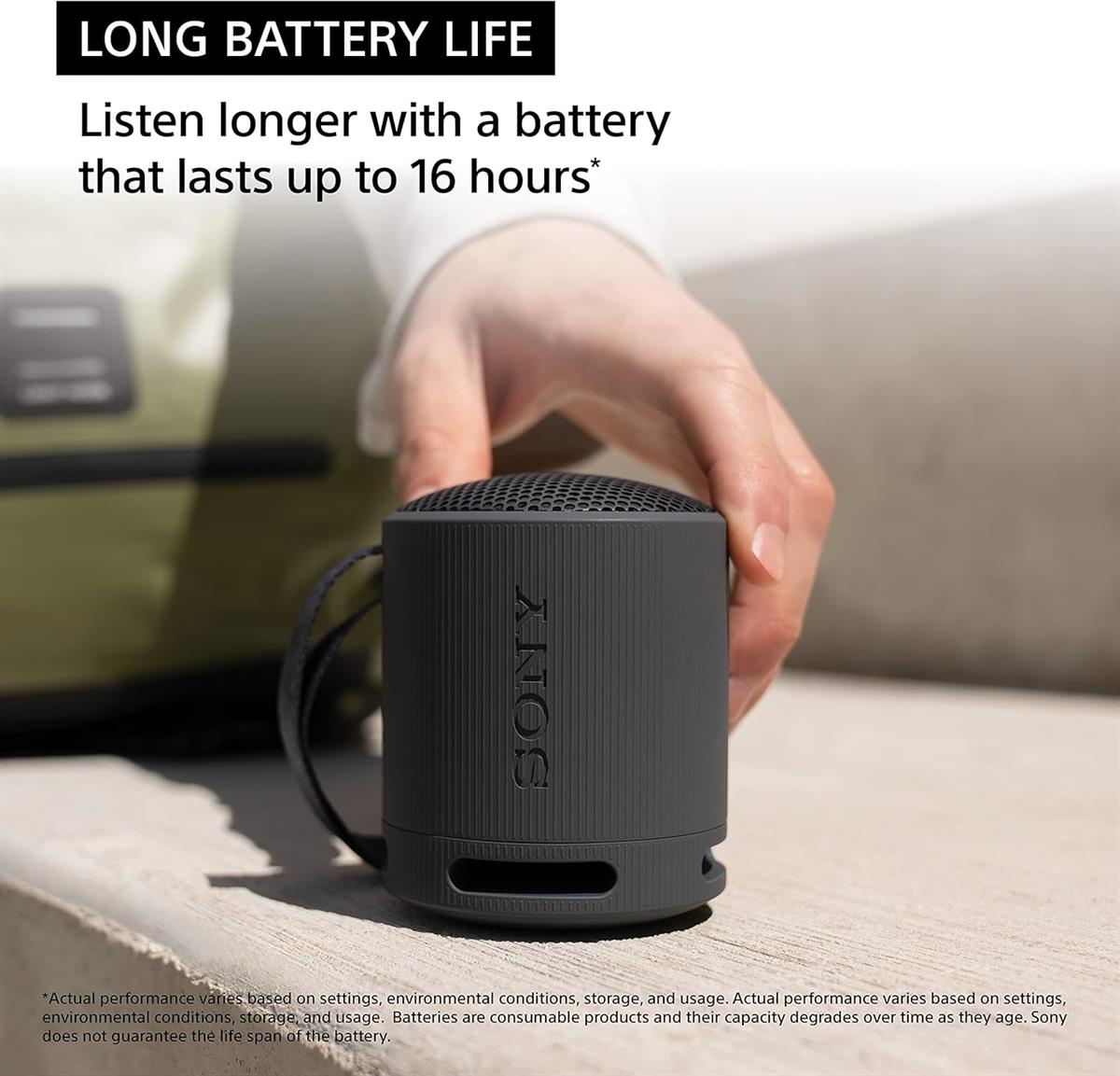 Sony SRS-XB100 Wireless Bluetooth Portable Speaker - Light Gray - PakByte Computers  