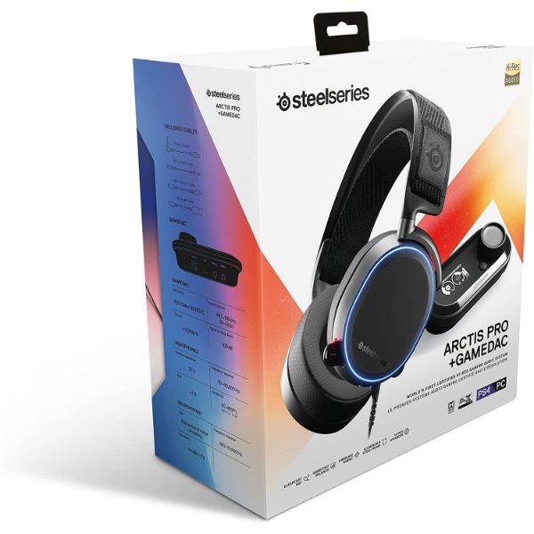 SteelSeries Arctis Pro GameDAC Wired Headset for PS4 PC